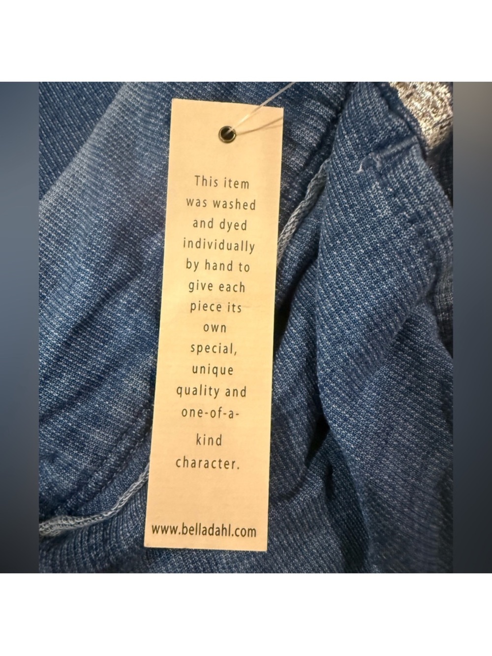 NWT Bella Dahl Tencel Jogger Pants Blue Drawstring Ankle Joggers Medium - Picture 12 of 12
